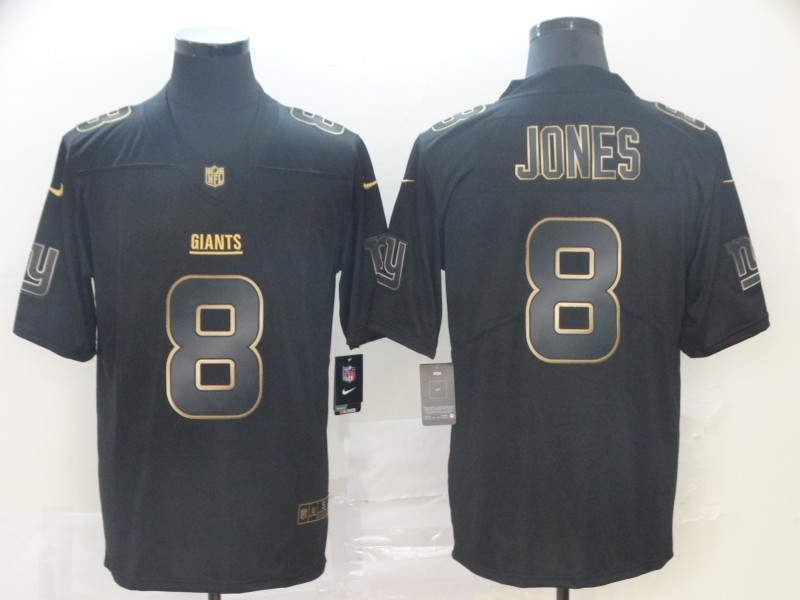 Men's New York Giants Daniel Jones #8 Black Jersey